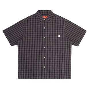 DBD WH LOCALLY DAWGS 复古棉麻短袖格子衬衫