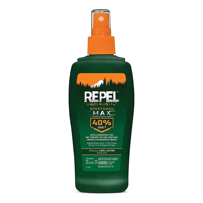 美国Repel 40 100含中高浓度DEET喷雾户外钓鱼