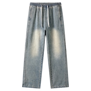 牛仔裤男款春秋2026新款美式潮牌宽松直筒阔腿休闲长裤子男生夏季