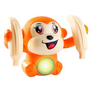 儿童早教翻滚猴子电动声控唱歌发光小猴子翻跟头抬头练习婴儿玩具