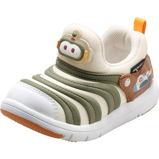 牧童儿童运动鞋男童2026春季新款闪灯机器人轻便女幼童毛毛虫童鞋