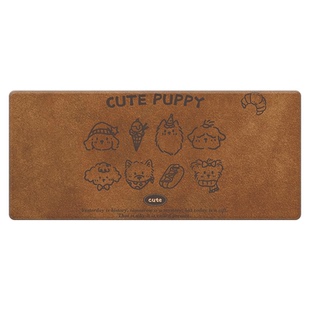 鼠标垫子超大可爱棕色小狗办公室工位桌面垫高颜值电脑键盘滑鼠垫