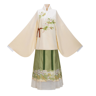 花朝记|酌月|定织仿妆花传统汉服|明制对穿交琵琶袖短袄马面裙