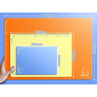 学生考试写字垫板透明果冻色硬笔书法试卷垫纸板A4软硅胶书写中考高考新一年级练字画画写作业A3考研书桌垫子