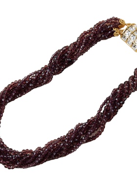 紫色匠人女款2026新款轻奢小众精致红色多层配饰气质大气颈链