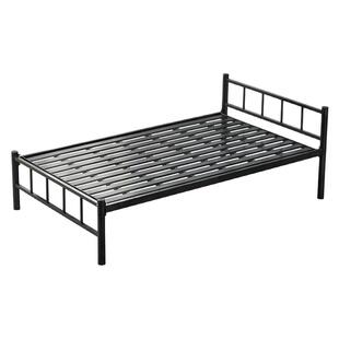 单层铁床学生宿舍1.2米1.5米铁艺双人床员工出租屋单人加厚加高床