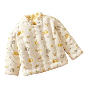 儿童手工纯棉花棉袄新生儿男女宝宝加厚保暖棉衣冬季外出棉服外套