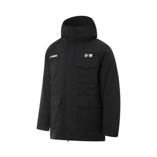 李宁秋冬款男女同款火锅系列运动休闲连帽羽绒服AYMU227