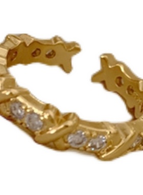 轻奢小众设计百搭高级感镶钻戒指