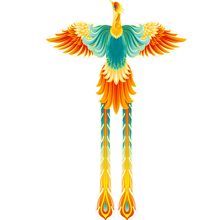 2026新款风筝网红卡通韶光凤凰微风易飞手持线轮盘小儿童大人专用