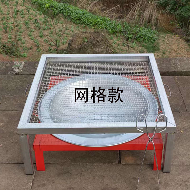 加大加厚耐用方形烧烤桌户外便携式烧烤架烧烤炉子商用摆摊架子