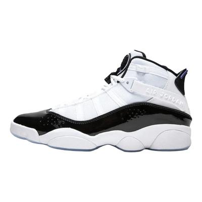 jordan男篮球鞋高帮六冠王漆皮