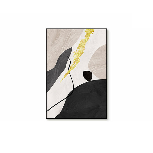 黑白简约抽象客厅装饰画高级感现代沙发背景墙挂画玄关入户壁画
