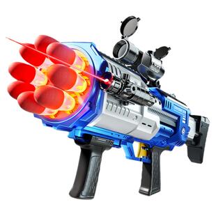 大号儿童声光电动软弹枪八连发火箭炮仿真吃鸡对战玩具枪男孩礼物