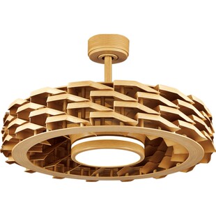 佑家无叶吊扇灯隐形风扇灯北欧餐厅客厅卧室简约时尚吸顶电扇吊灯