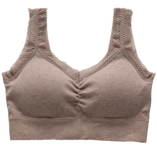 美背内衣女无钢圈抹胸网红爆款带胸垫一体文胸背心打底吊带裹胸夏