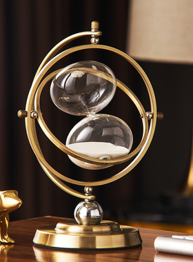 沙漏摆件计时器30分钟办公室书柜桌面客厅酒柜装饰品摆设轻奢高档