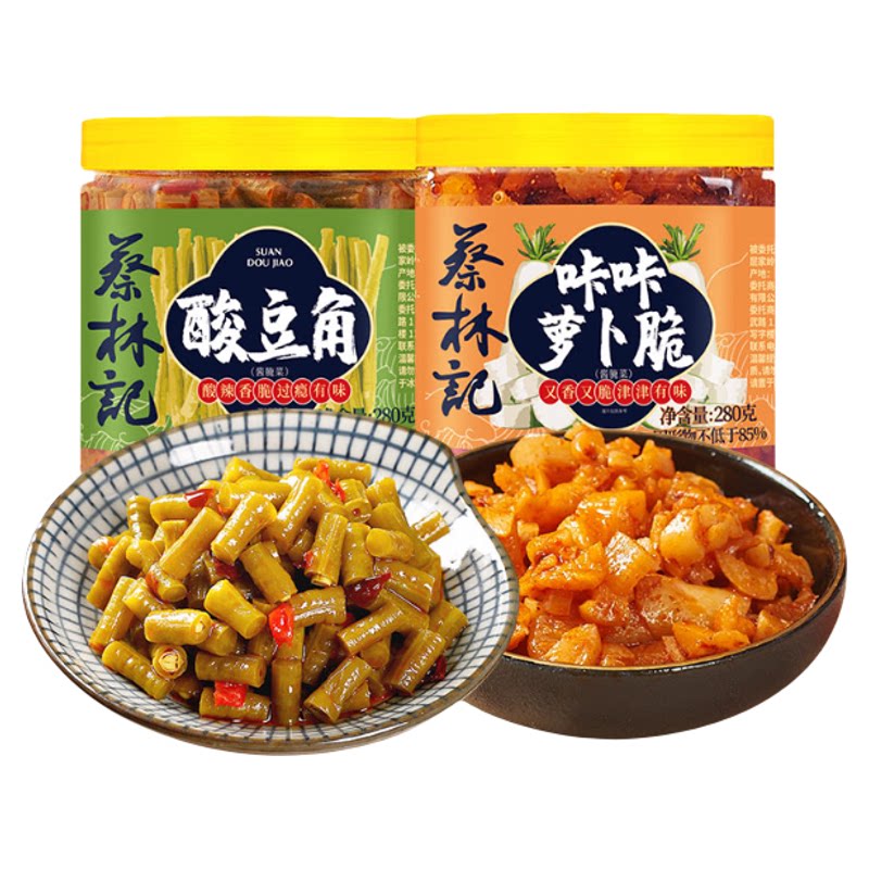 蔡林记酸豆角萝卜干瓶装