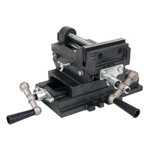 十字平口钳台钻专用双向移动虎钳夹具钻铣床工作台钳