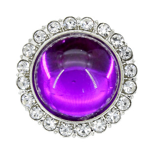 KOUCIY高级感小香风精致纽扣时尚水钻紫色扣子毛衣开衫外套装饰扣