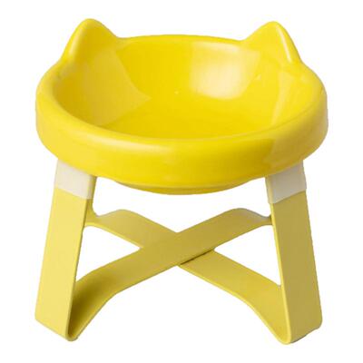 韩国bd同款飞碟猫碗陶瓷宠物碗湿粮碗狗碗猫狗食盆带碗架喝水餐桌