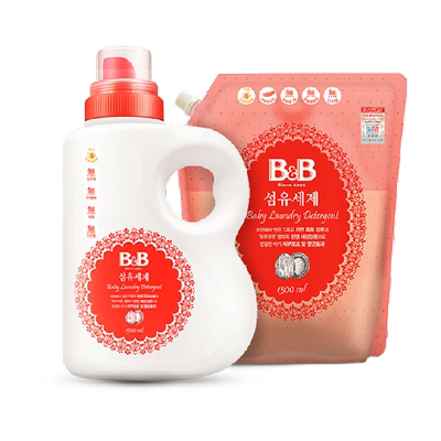 韩国进口婴幼保宁洗衣液组合2.8L