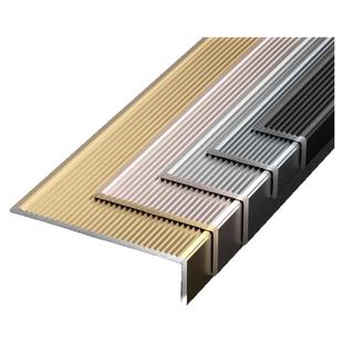 铝合金楼梯防滑条L型收口条金属瓷砖大理石台阶一字型压边封边条