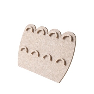 首饰展示架浅棕毛毡饰品陈列托垫戒指耳环架店铺拍摄道具创意摆件