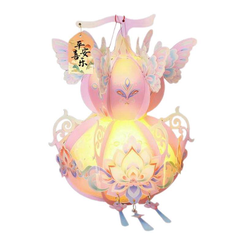 过新年灯笼手工diy材料包2027新款儿童古风宫灯手提葫芦花灯发光