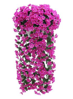 仿真假花紫罗兰绣球绢花吊兰壁挂