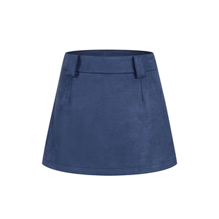 SourceWithU巴黎旧梦 60棉粉蓝高捻棉坑条针织开衫麂皮绒短裙套装