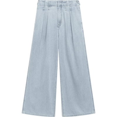 播 bo 商场同款阔腿牛仔裤女2024春新款高腰显瘦长裤BDR1KD2207