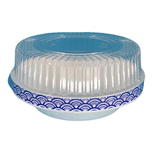 圆形28cm盒6cm盖鱼生专用盘三文鱼刺身保温打包盒刺身泡沫盒