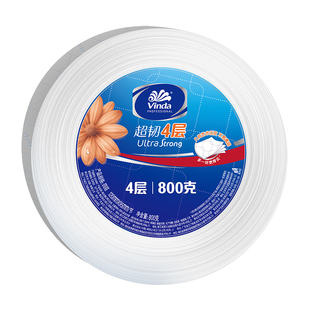 维达商用超韧公用卫生纸4层800克6卷大盘卷纸厕所专用实惠纸巾