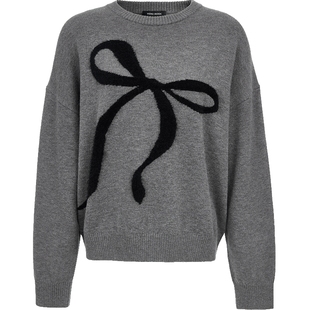 Vero Moda针织衫2026春季新款蝴蝶结印花上衣甜美淑女风325325002