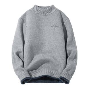 回力毛衣男2025新款冬针织衫半高领打底衫加绒加厚保暖毛线衣男款