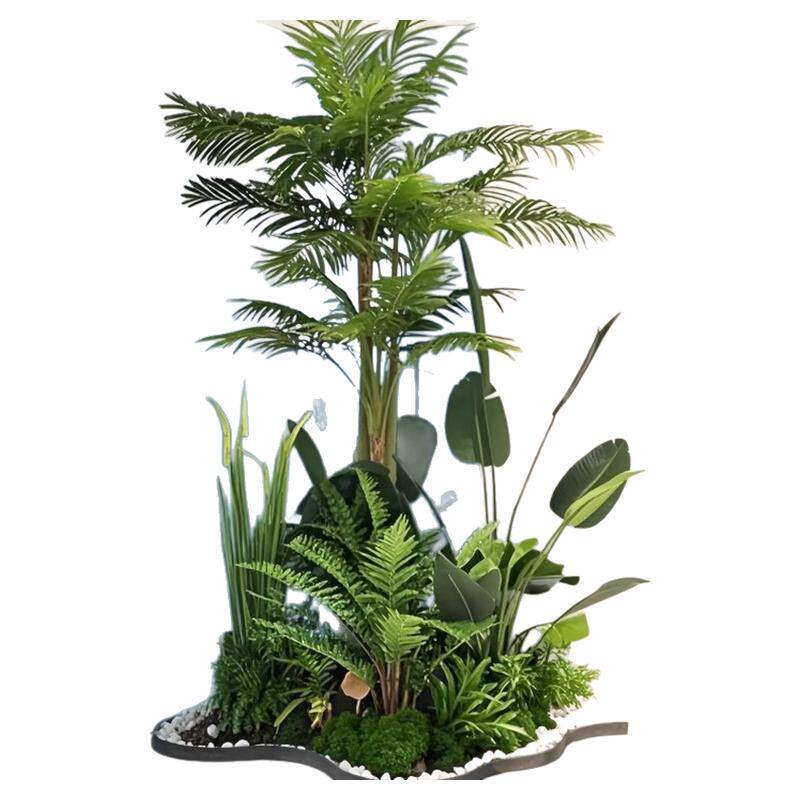 假绿植造景景观组合高端轻奢摆件楼梯下高级感仿生植物落地盆栽树