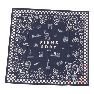 FISHS EDDY 手帕2026新款复古花纹小众个性穿搭方巾669528