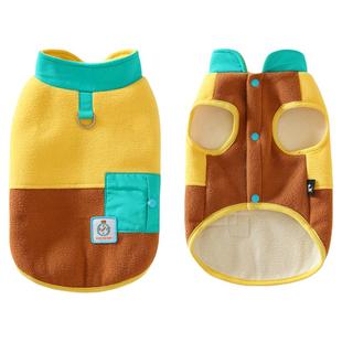 比熊狗狗衣服2026冬装新款博美泰迪加厚棉服带牵引扣摇粒绒两脚衣