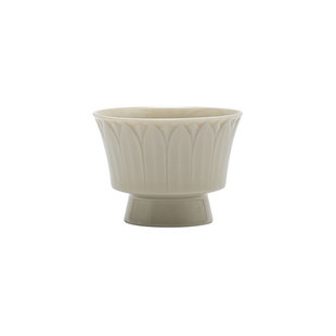 寻心定窑白莲瓣主人杯家用个人杯品茗杯中式陶瓷茶杯复古功夫茶具