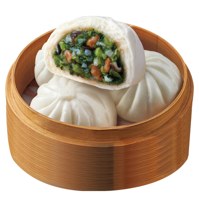 利口福海鲜素菜包子广东早茶点心