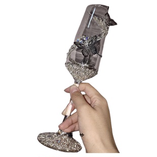 高级感新娘敬酒杯超美高脚杯diy全套材料包闺蜜订婚结婚送人礼物