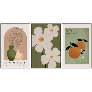 客厅装饰画现代简约沙发背景墙挂画三联画2025新款壁画餐厅卧室画