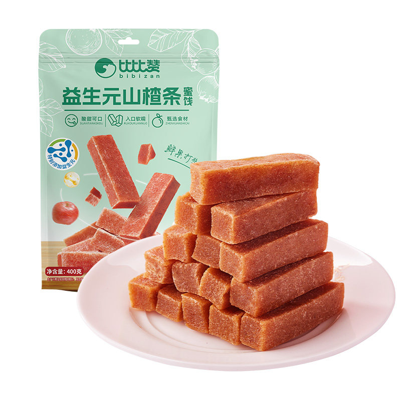 比比赞益生元山楂条400g_0脂酸甜