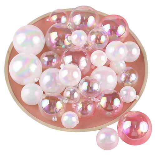 50个装 蛋糕装饰INS风创意幻彩许愿球装扮炫彩透明泡泡球生日挂饰