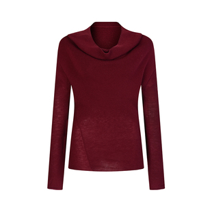 Chings高感感超细羊毛混纺盆领针织衫 高腰气质长裙堆堆领套装裙