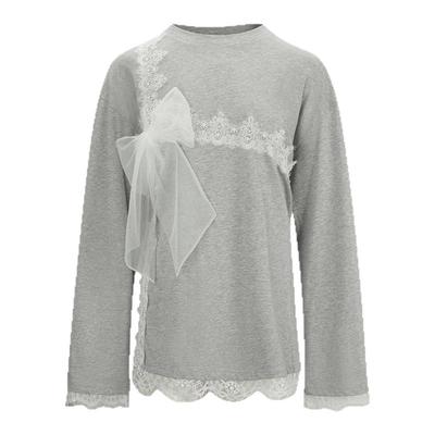 【马思惠同款】蝴蝶结蕾丝长袖女