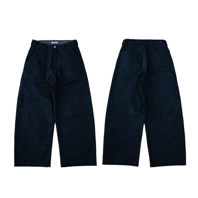 SOTEM（SOLARSYSTEM）Moleskin鼹鼠皮 复古做旧 微弯刀工装裤