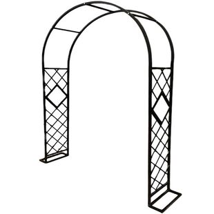 新款铁艺拱门欧式架子园艺户外庭院花架花园月季爬藤架鲜花网格门