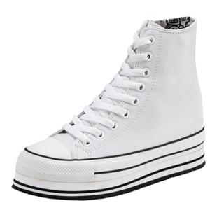 【明星同款】iiJin艾今经典10.5cm厚底内增高高帮鞋女AF005PP(AL)